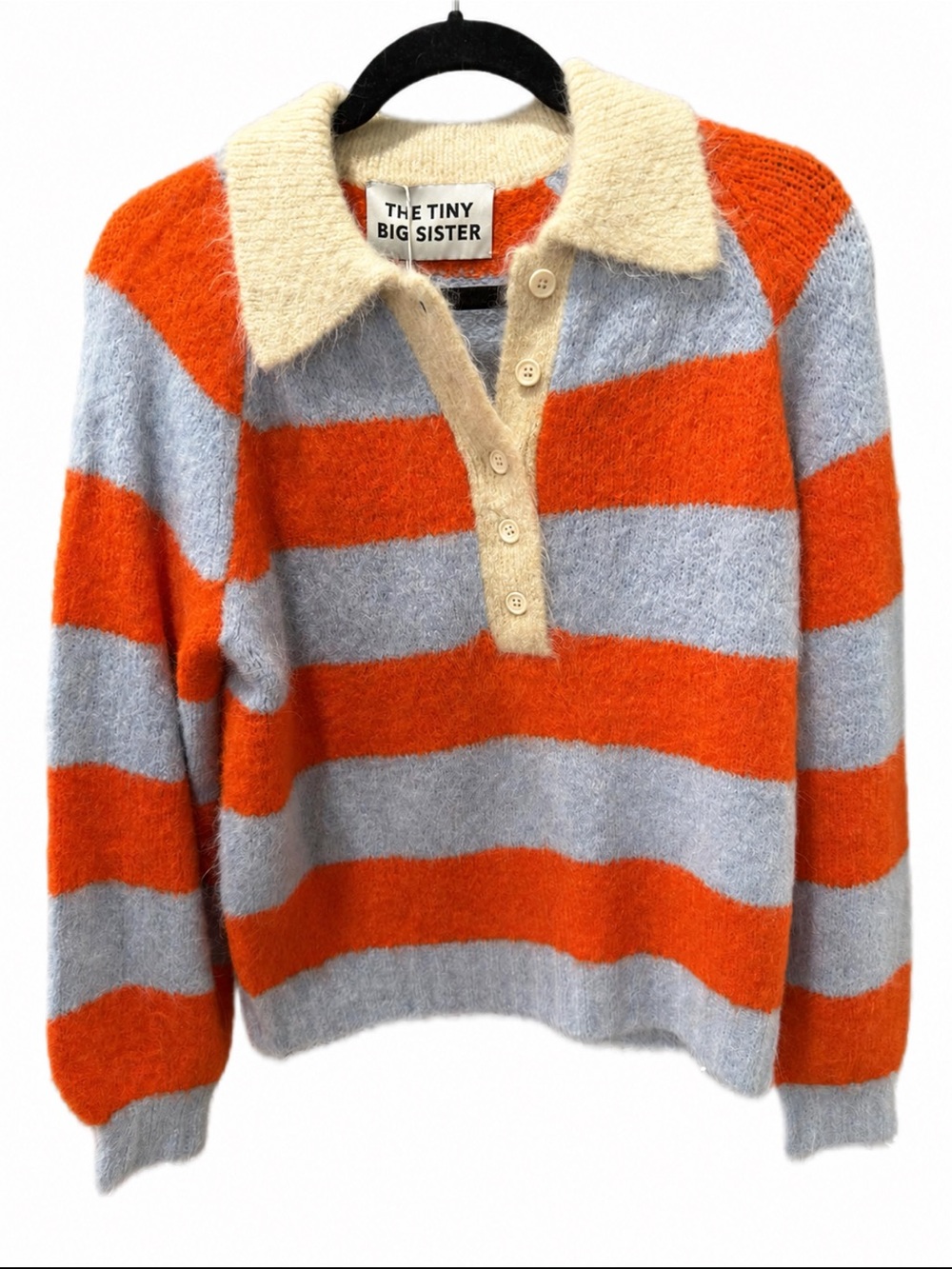 NWT The Tiny Big Sister Frank Striped Polo Sweater - Picture 3 of 4